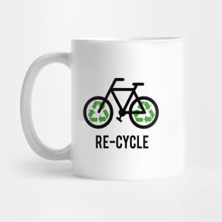 Recycle, bicycle with recycling sign, t-shirt, cyclist shirt Mug